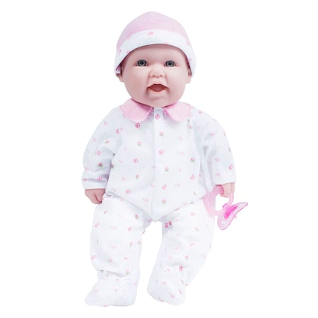 Jc Toys La Baby Soft 16in. Baby Doll, Pink with Pacifier, Caucasian 15030